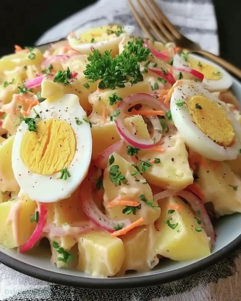 Comment préparer la Salade de pommes de terre aux œufs