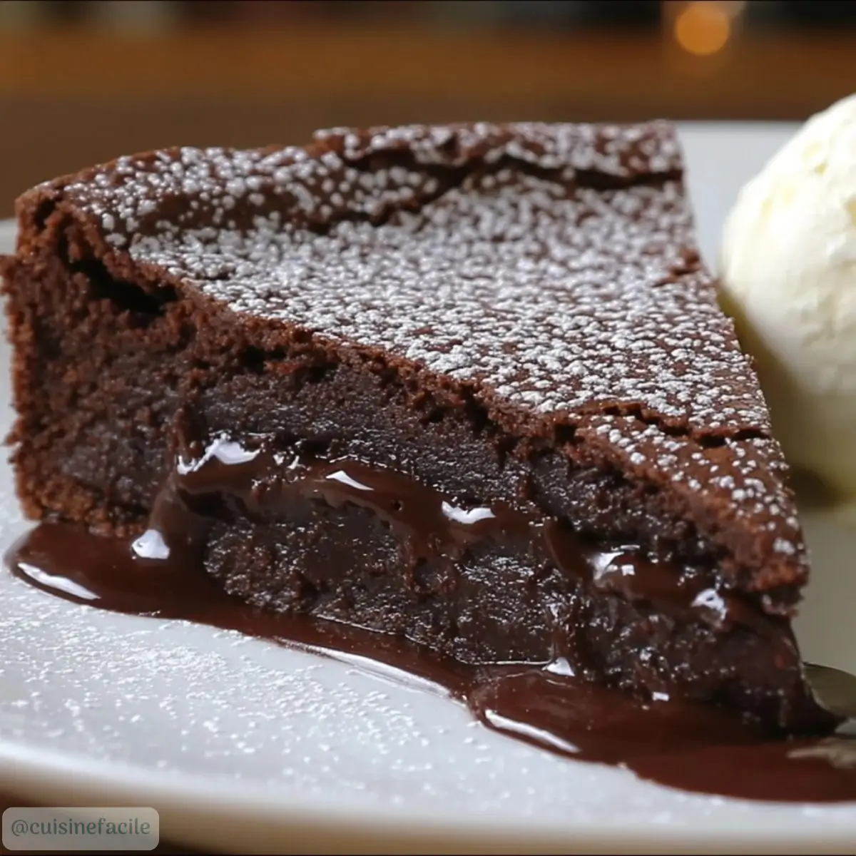 Gâteau au chocolat fondant fait maison