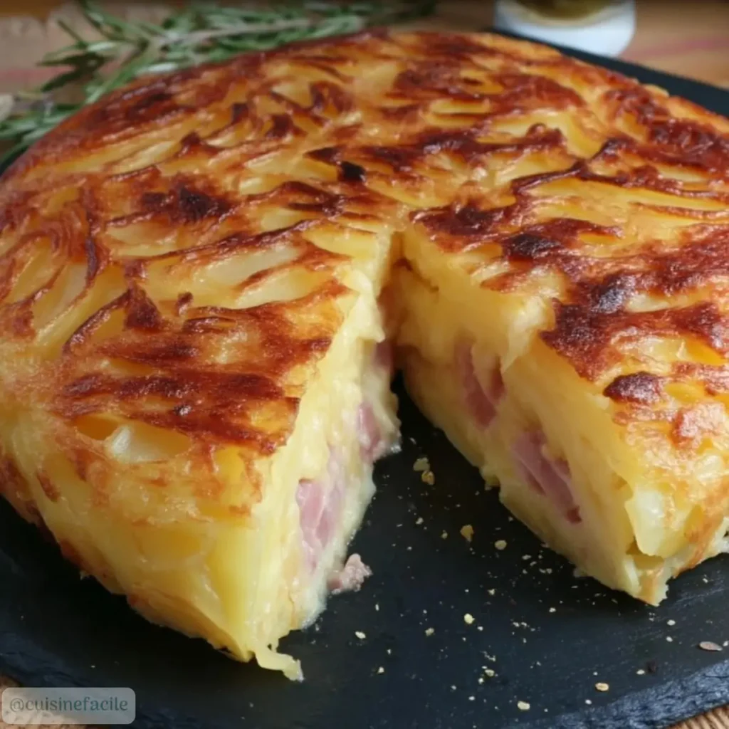 Gâteau de Pommes de Terre Farci au Jambon