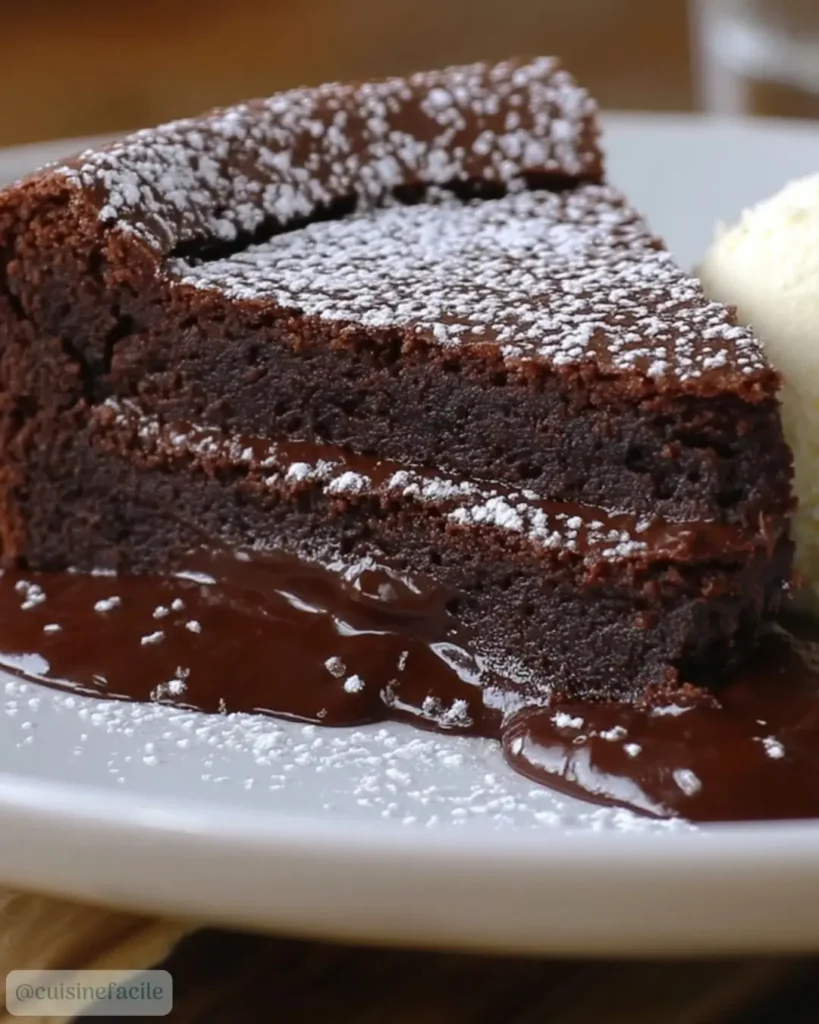 Ingrédients pour le Gâteau au chocolat fondant fait maison