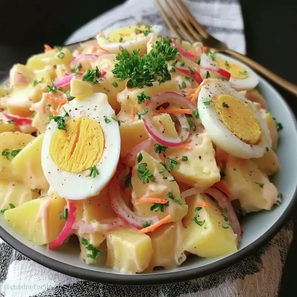 Salade de pommes de terre aux œufs