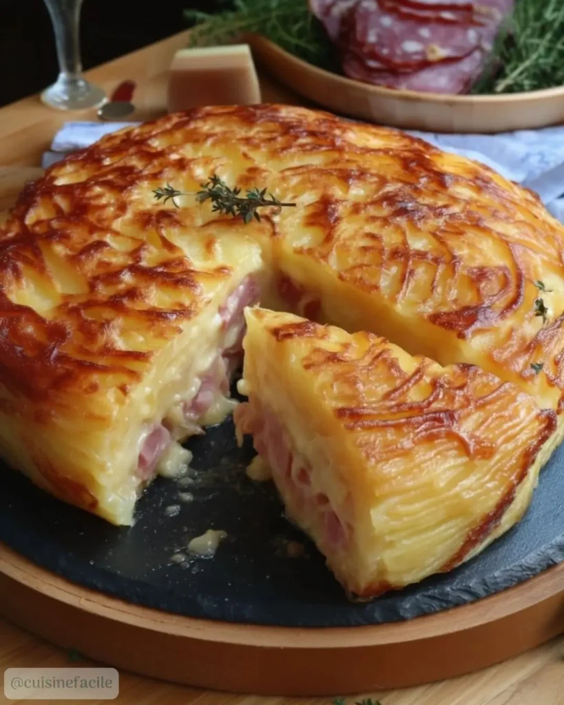 Gâteau de Pommes de Terre Farci au Jambon