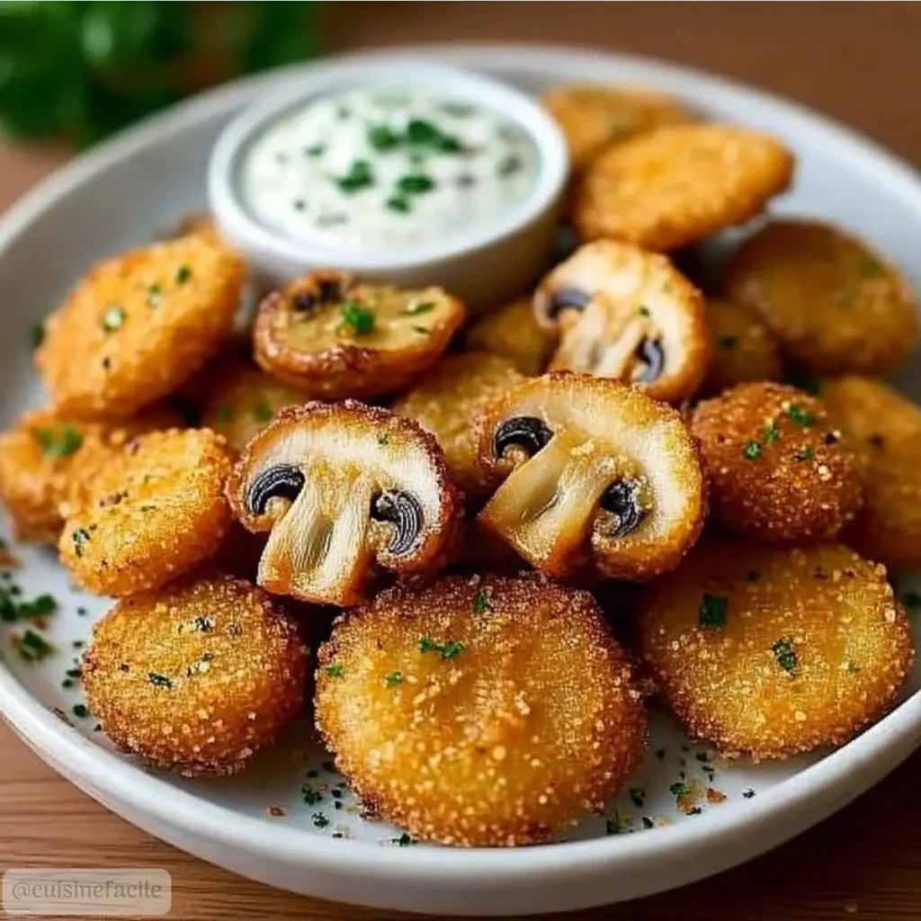 Champignons Panés Croustillants