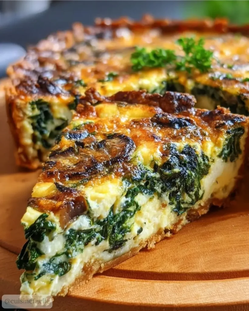 Comment préparer la Quiche légère aux épinards sans pâte