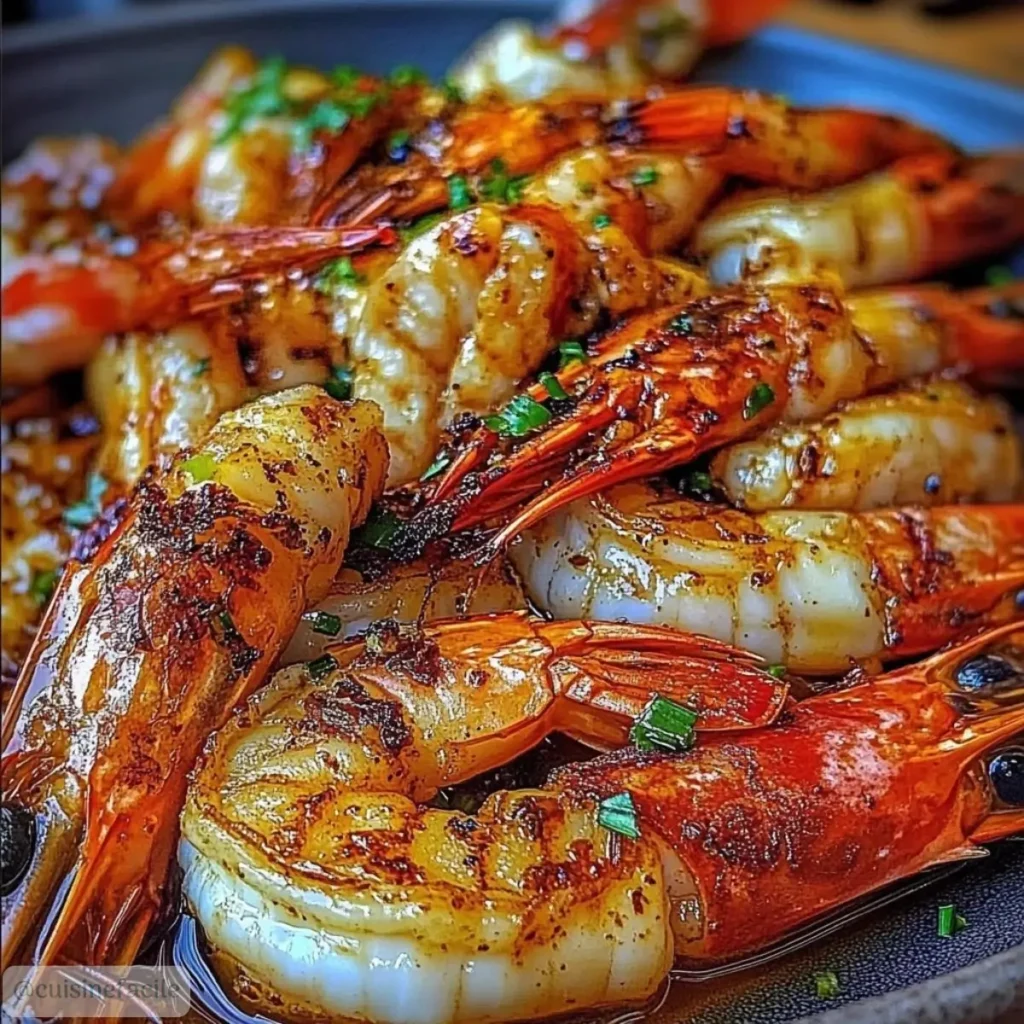 Gambas Grillées au Beurre d’Ail et Persil