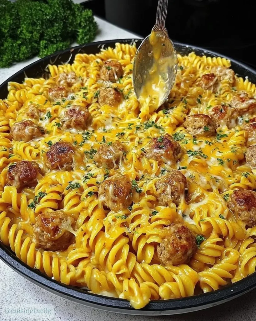 Pourquoi vous allez adorer les Pâtes Rotini au Poulet, Saucisse et Cheddar