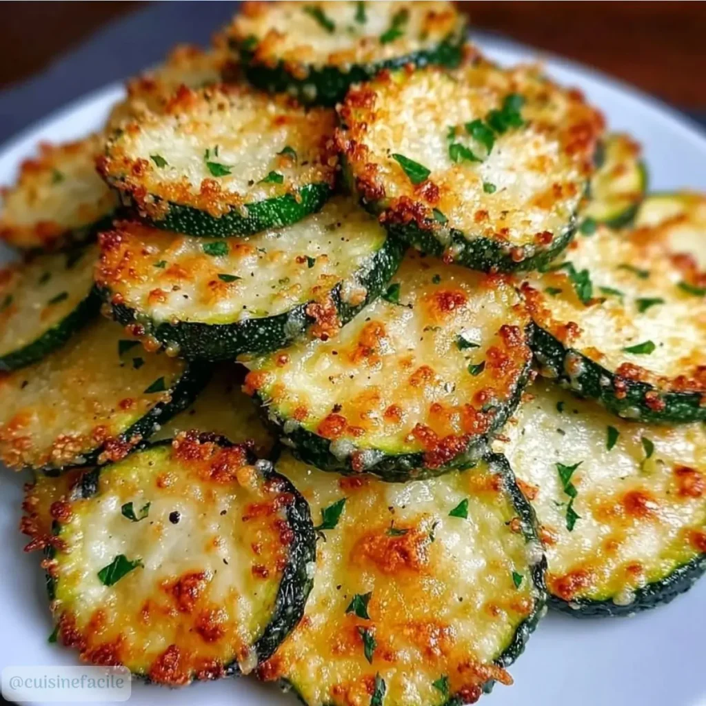 Ronds de Courgettes Croquants au Parmesan