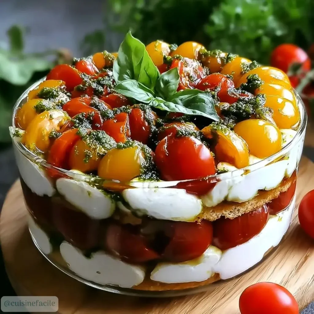 Tiramisu Salé Tomates & Mozza
