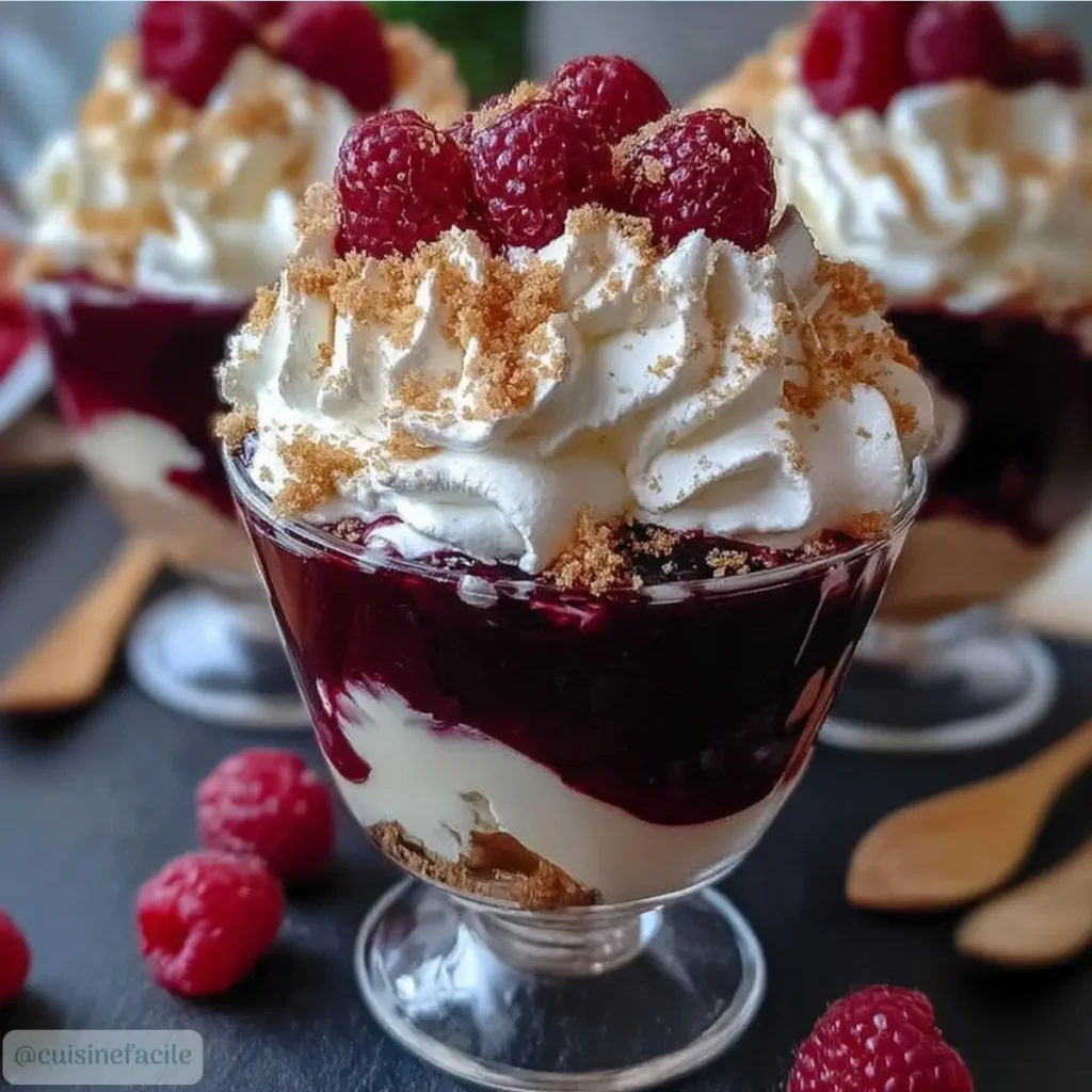 Verrines Framboise, Mascarpone & Éclats de Meringue